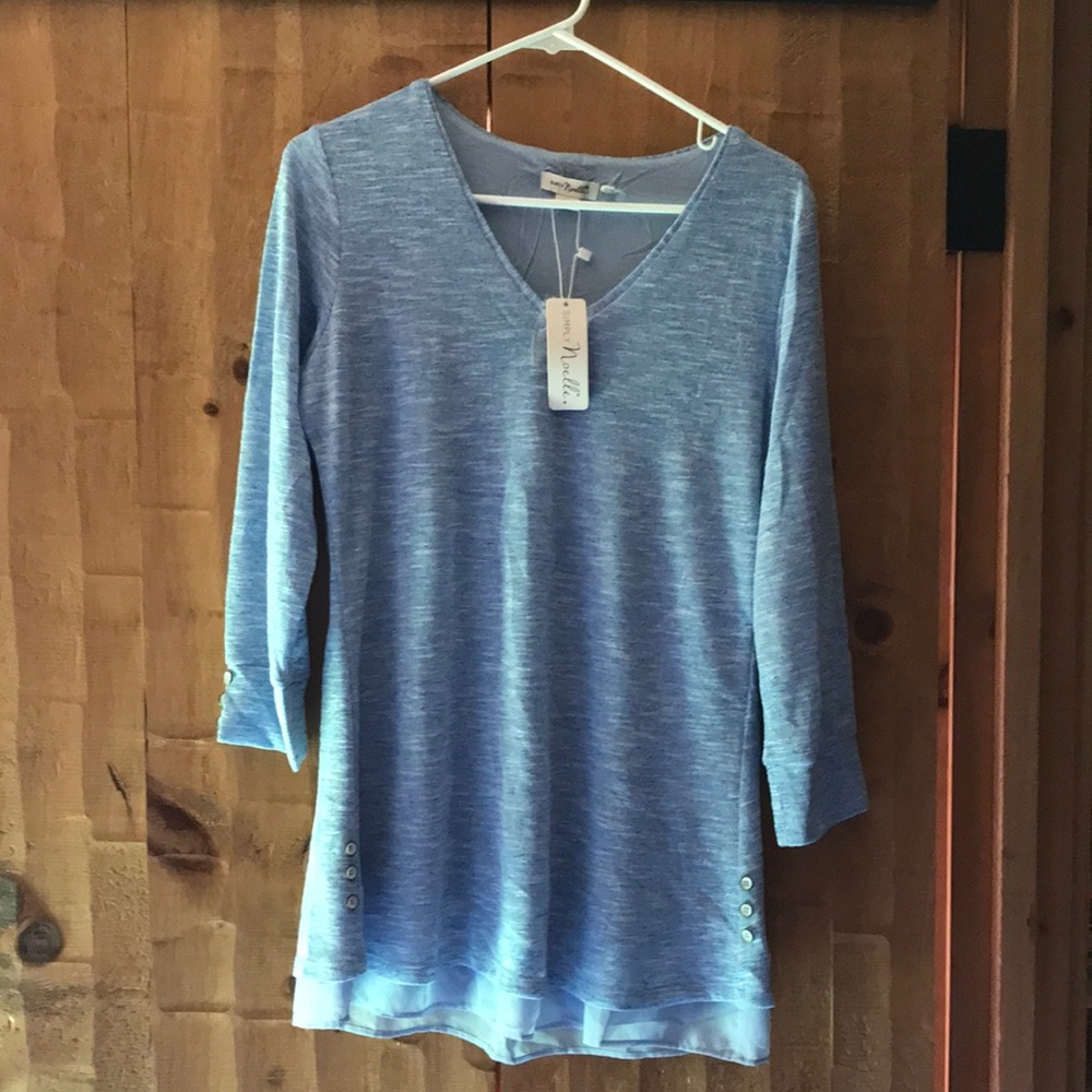 Simply Noelle blue tunic